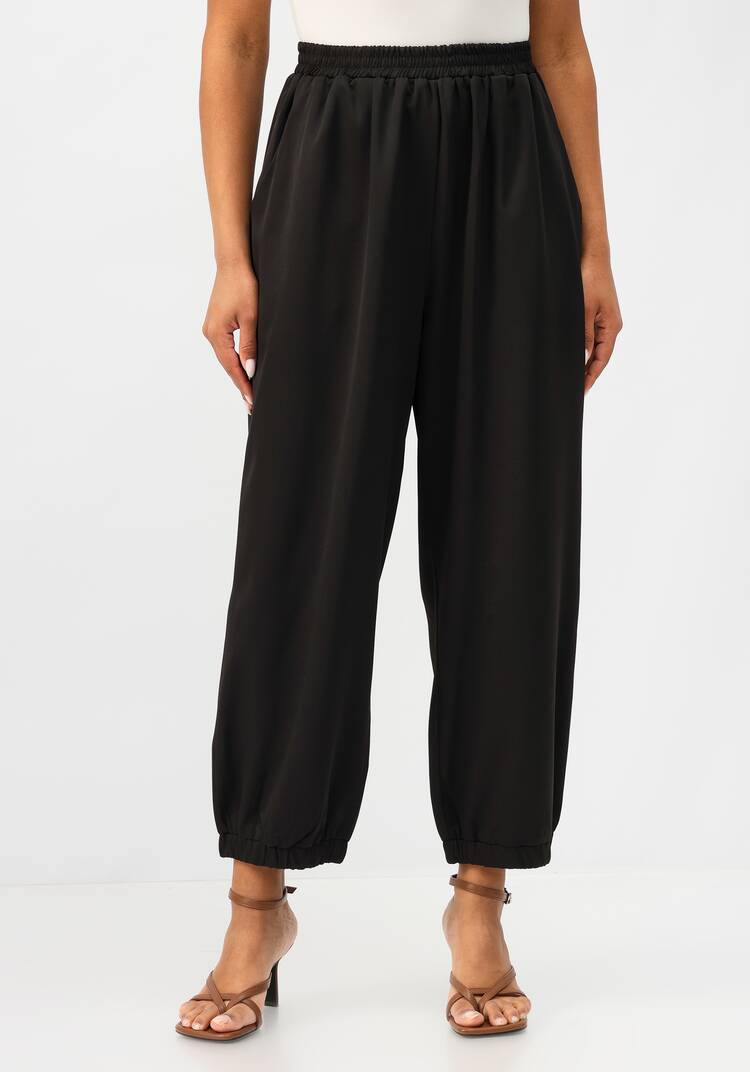 Брюки бананы на резинке с карманами шир.  750, рис. 4