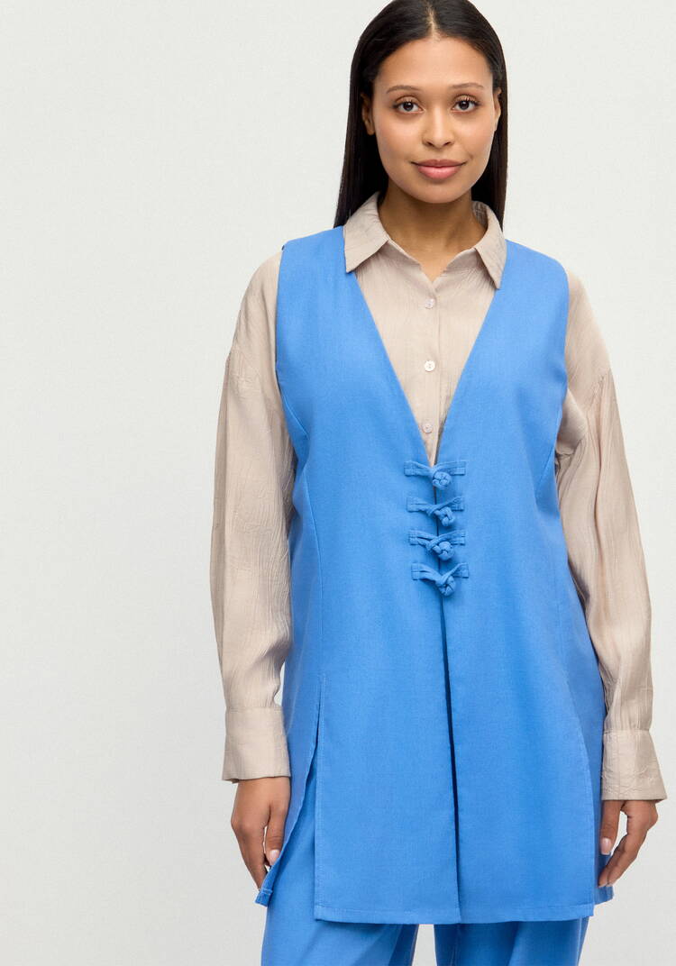 Жилет изо льна Медея шир.  750, рис. 4