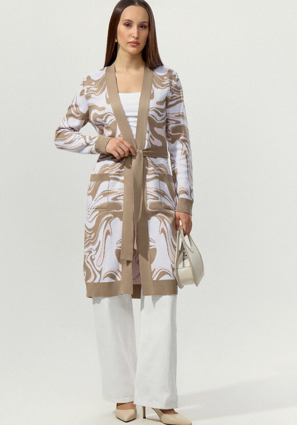 Кардиган с акварельным принтом шир.  580, рис. 14