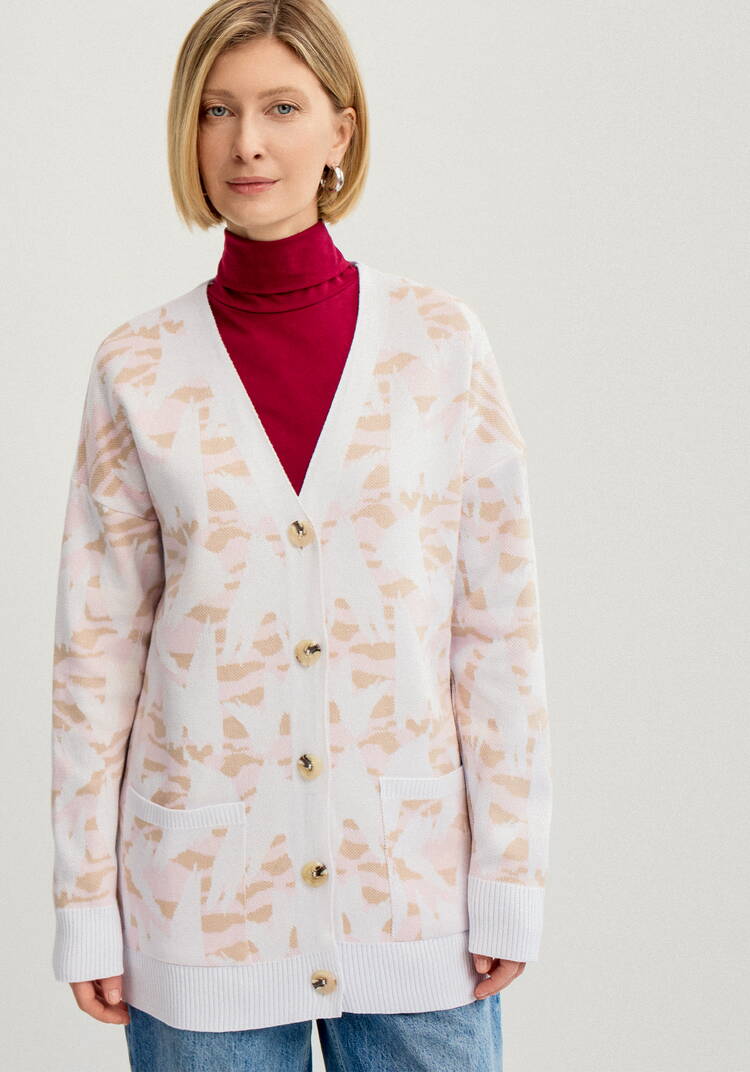 Кардиган с застежкой на пуговицы шир.  750, рис. 4