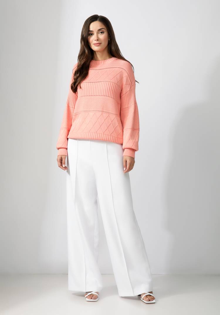 Джемпер женский со структурной вязкой шир.  750, рис. 15