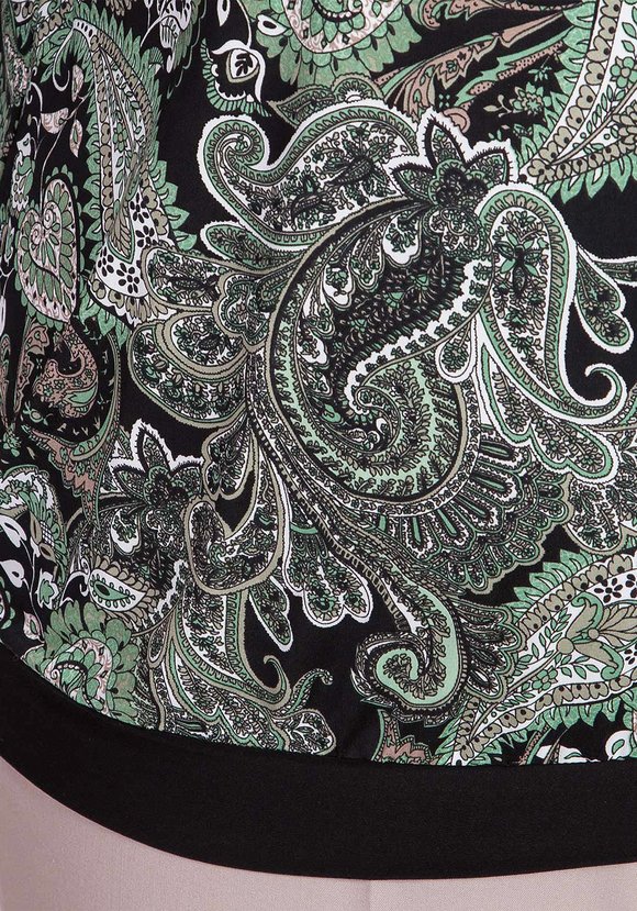 Блуза с восточным принтом и вырезом капля шир.  580, рис. 14