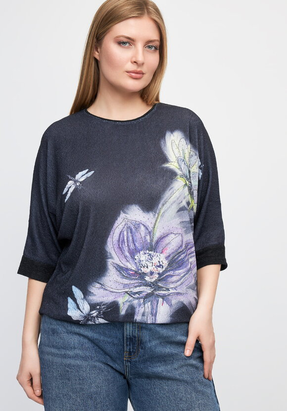 Блуза с цветочным принтом Инга шир.  580, рис. 19