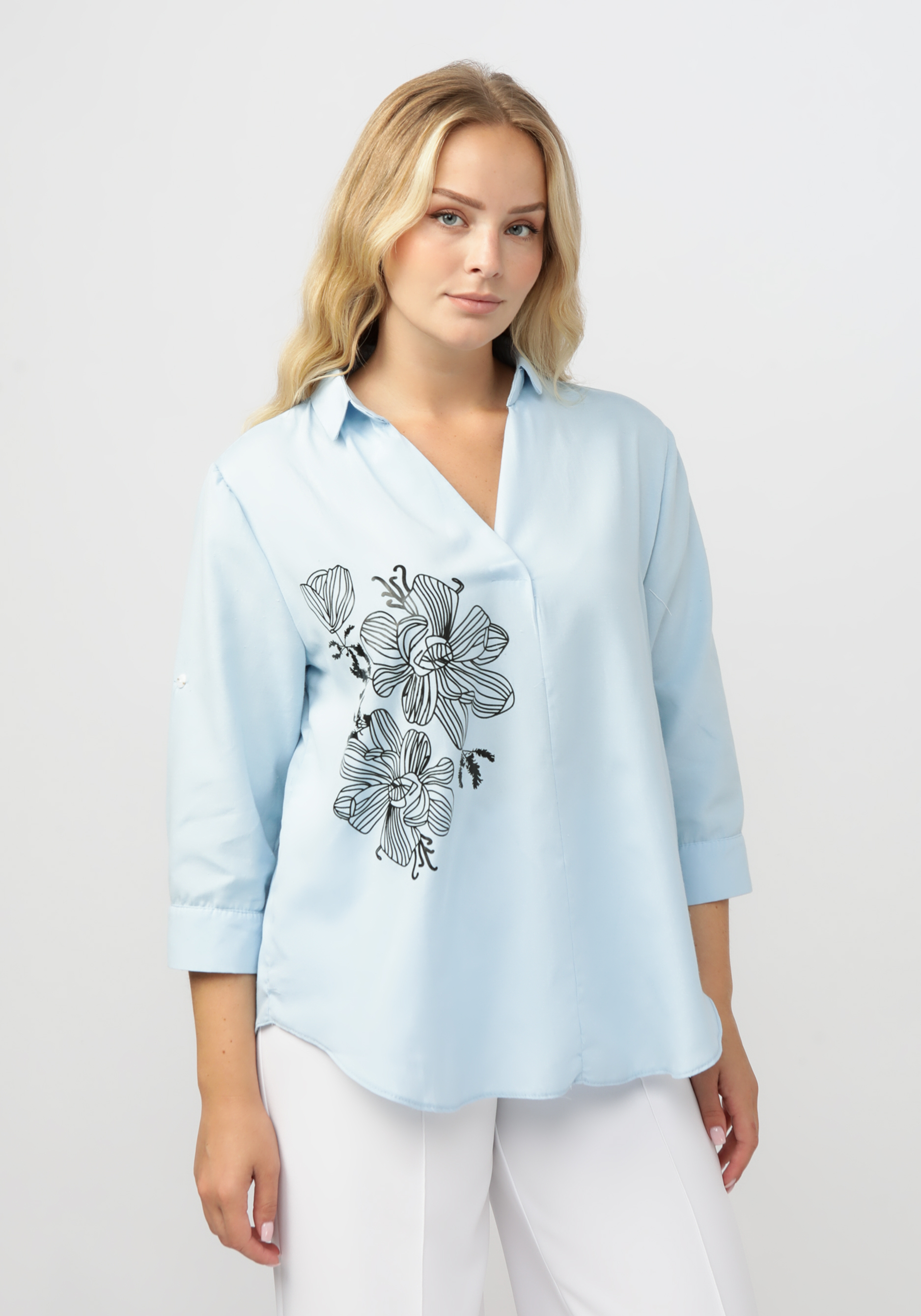 Блуза "Разола" Vittori Vi, размер 52, цвет белый - фото 4