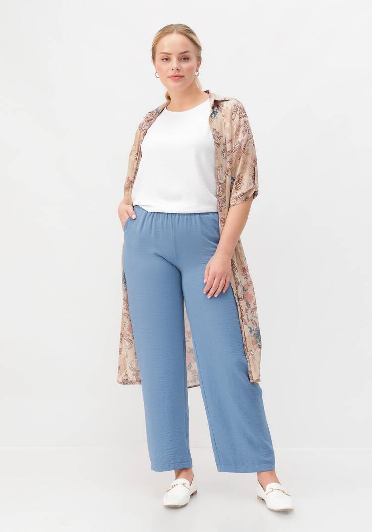 Брюки палаццо на резинке шир.  750, рис. 25