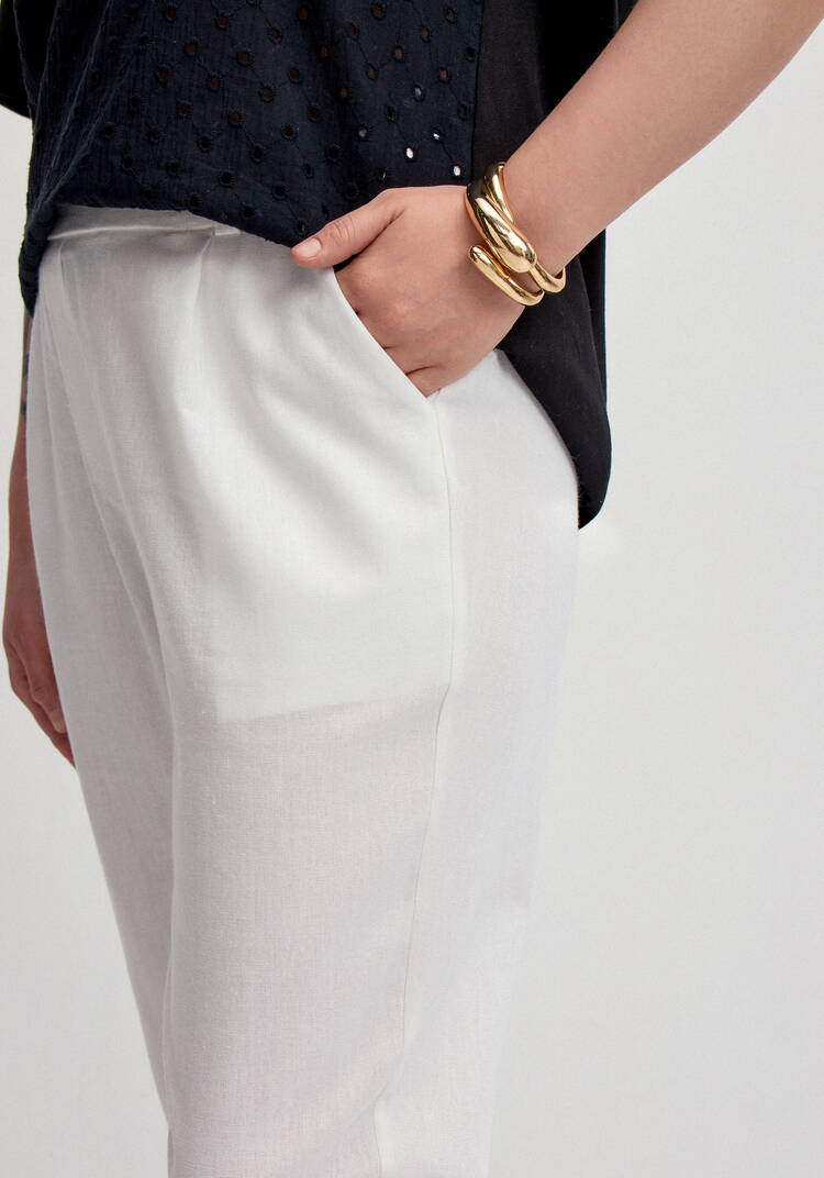 Брюки изо льна длиной 7/8 шир.  750, рис. 12