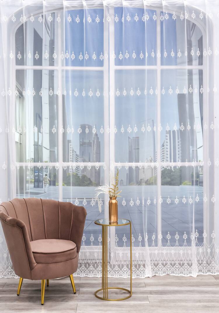 Тюль-сетка с вышивкой шир.  750, рис. 5