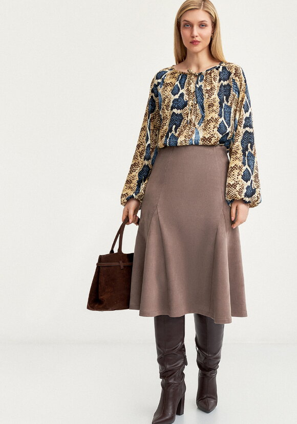 Юбка-годе из эко-замши шир.  580, рис. 6