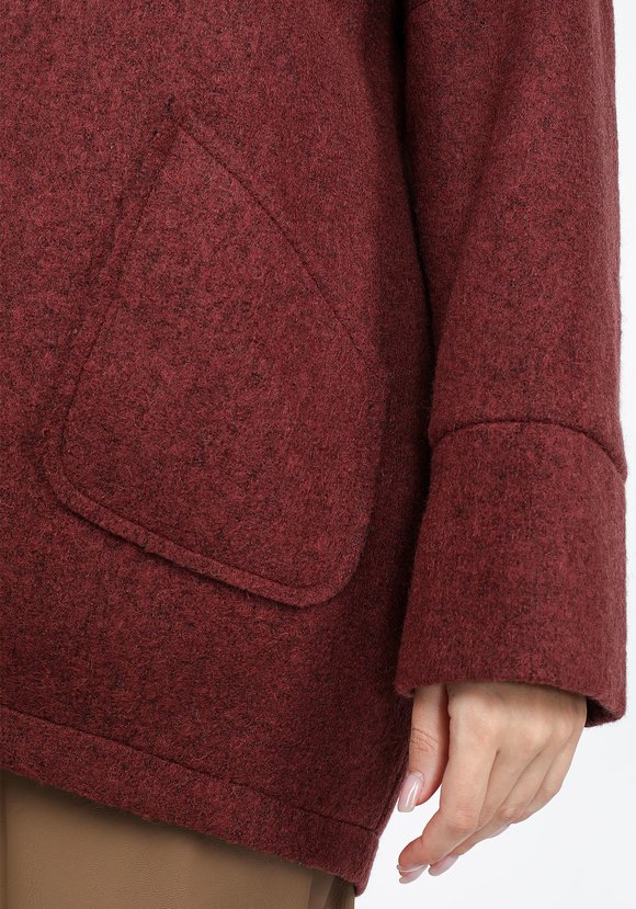 Пальто шерстяное с капюшоном шир.  580, рис. 8