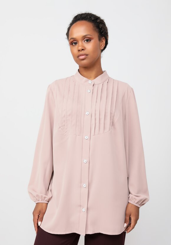 Блуза со складками по груди шир.  580, рис. 4