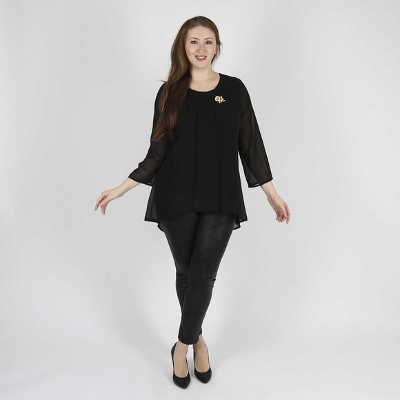 Туника свободного кроя с удлиненной спинкой шир.  580, рис. 1