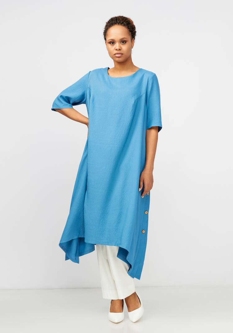 Удлиненная туника с разрезами шир.  750, рис. 18