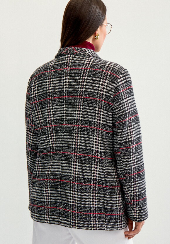 Пиджак двубортный с принтом в клетку шир.  580, рис. 13