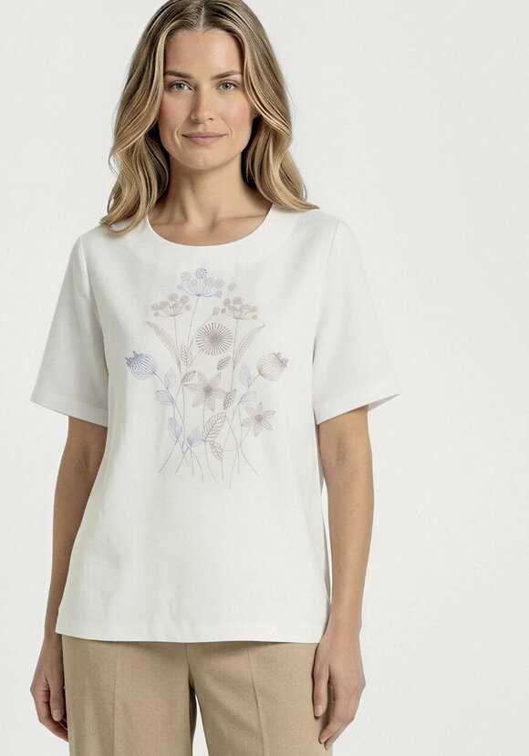 Блуза с принтом из льна шир.  580, рис. 20