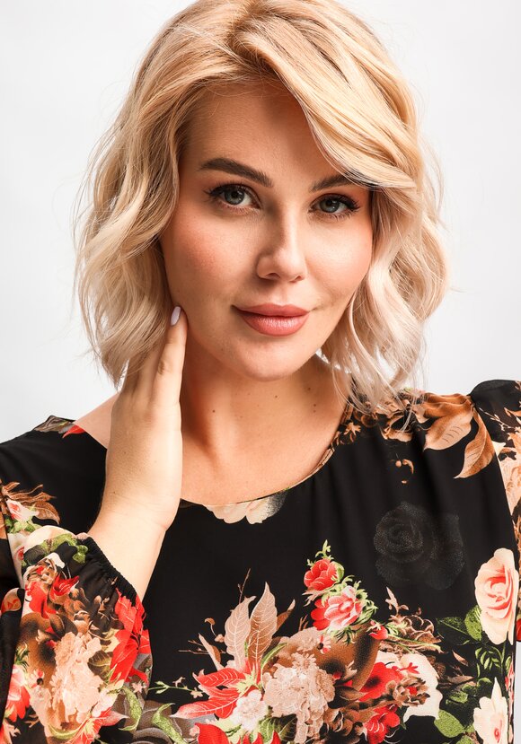 Платье свободного кроя А-силуэта с принтом шир.  580, рис. 5