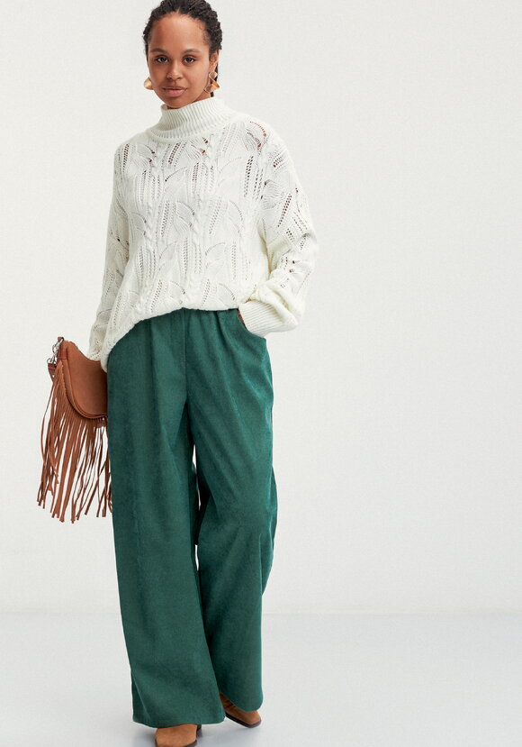 Брюки вельветовые широкие на резинке шир.  580, рис. 15