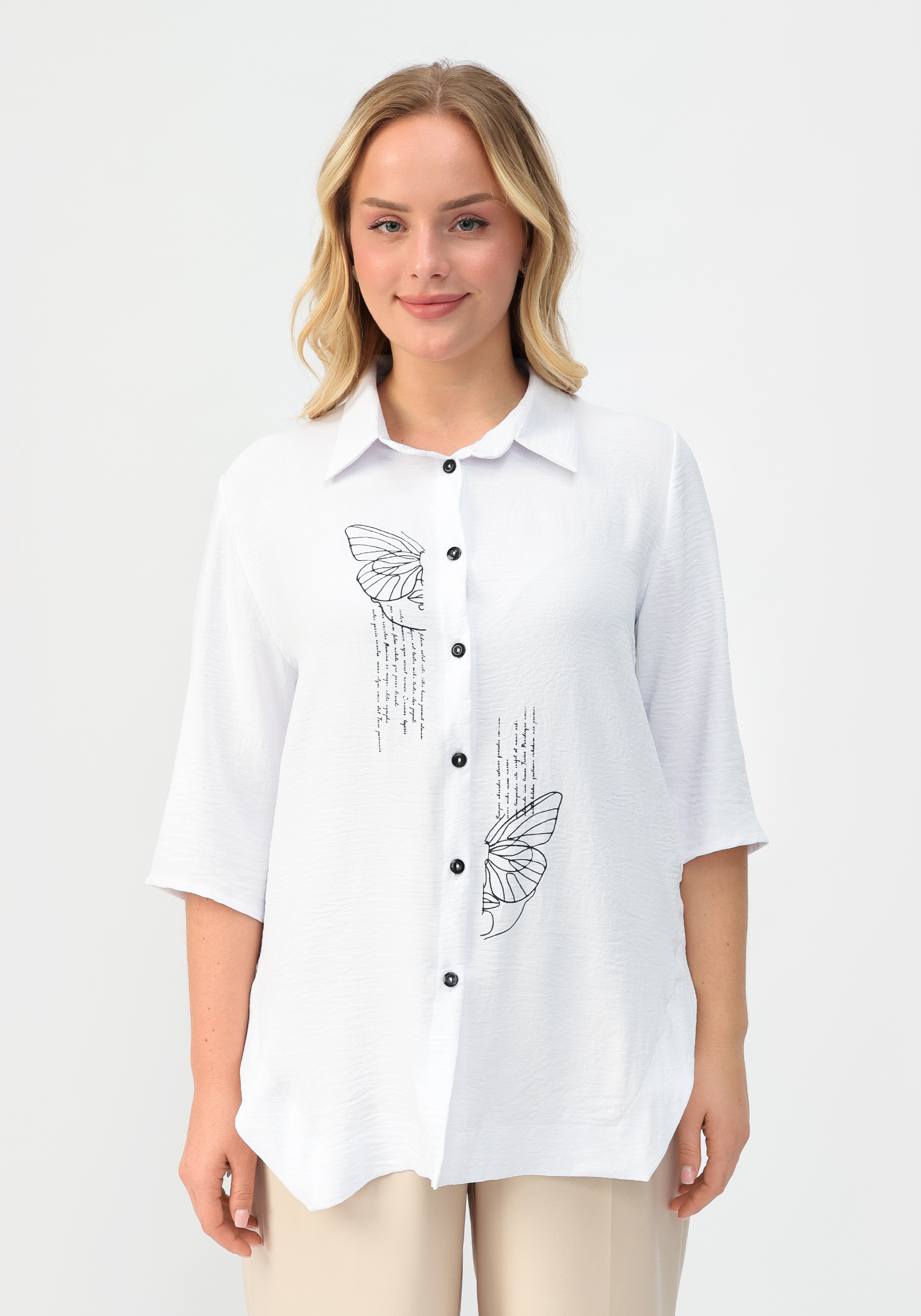 Рубашка "Катрина" Vittori Vi, размер 50, цвет белый - фото 9