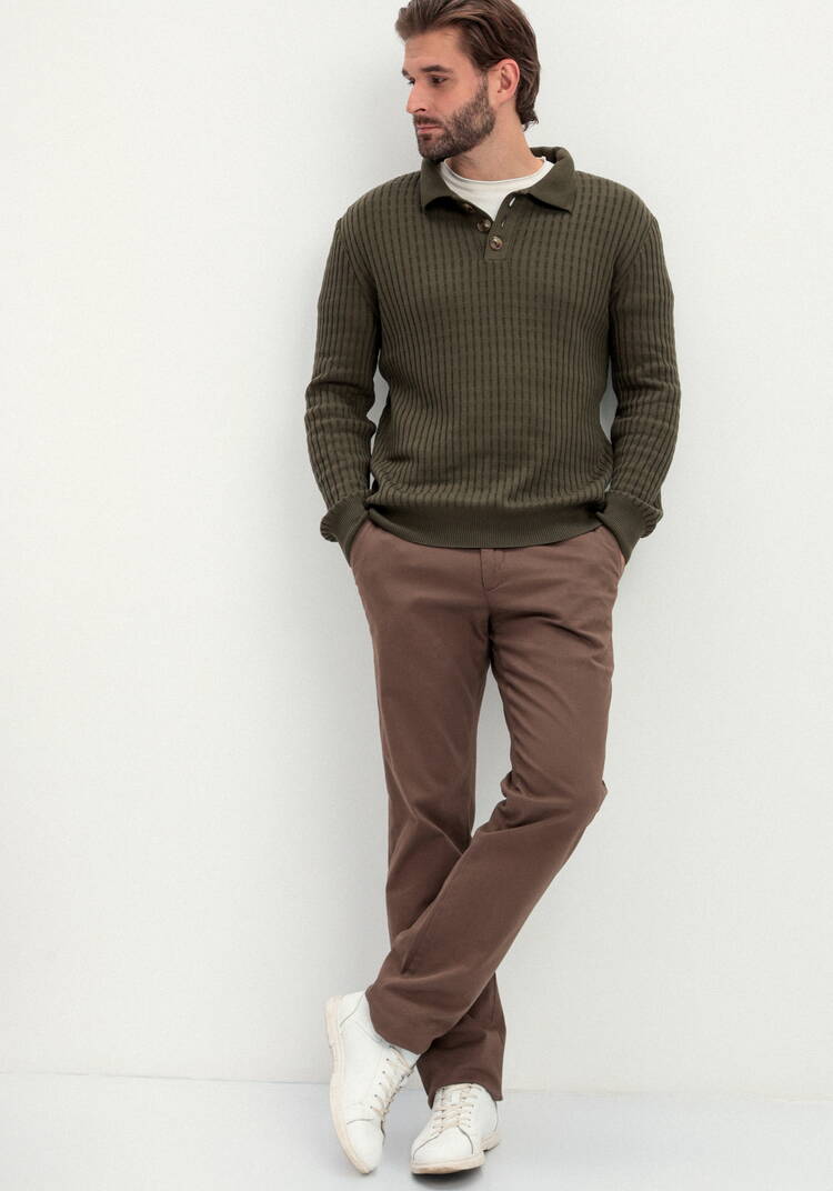 Джемпер с воротником-поло на пуговицах шир.  750, рис. 11