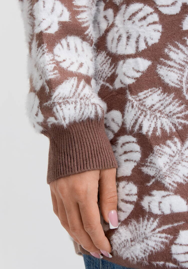 Туника пушистая с принтом шир.  750, рис. 24