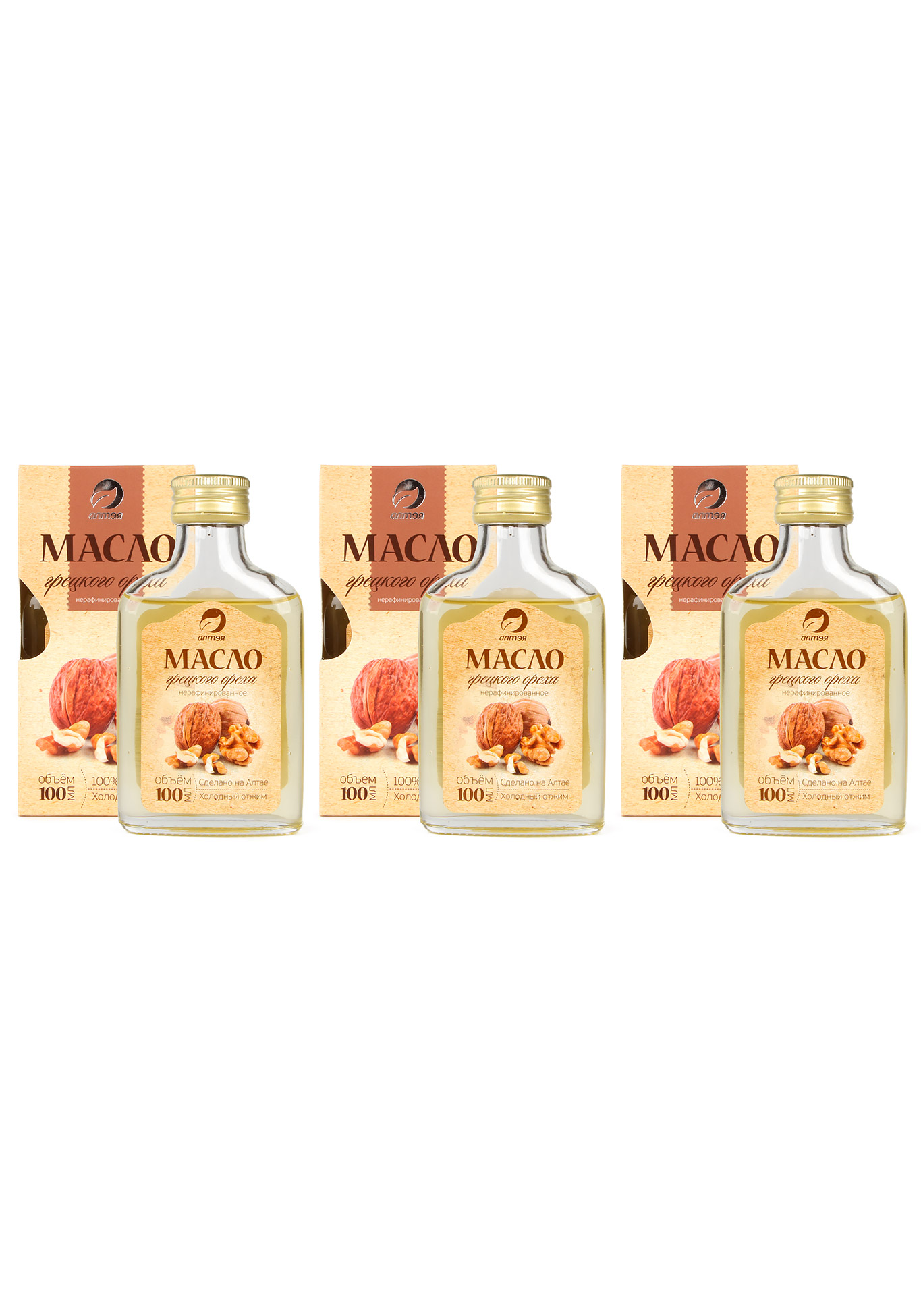 

Масло грецкого ореха для работы мозга, 3 шт
