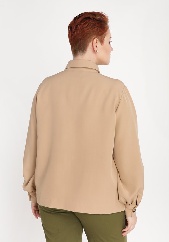 Рубашка утепленная в стиле сафари шир.  580, рис. 6