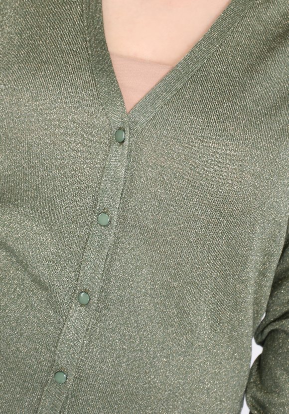 Кардиган вязаный с метанитью шир.  580, рис. 6