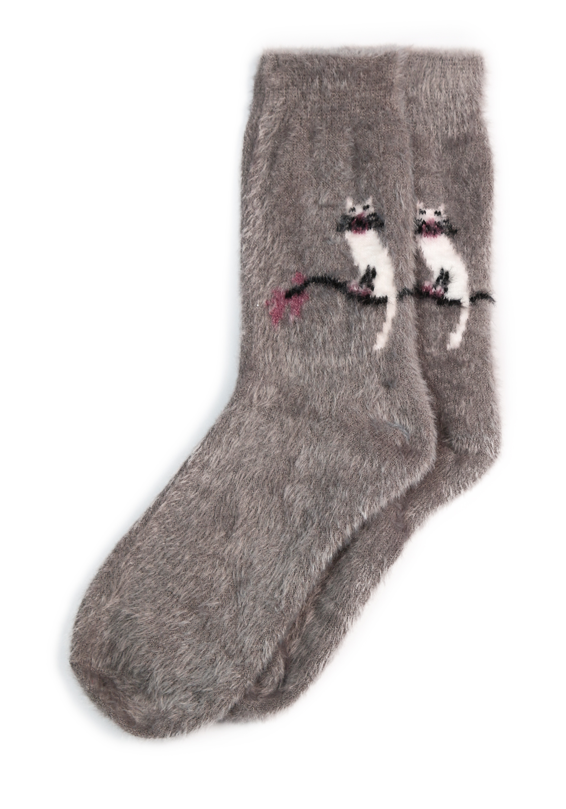 Комплект носков из шерсти норки, 2 пары, цвет черный, размер 37-41 - фото 10