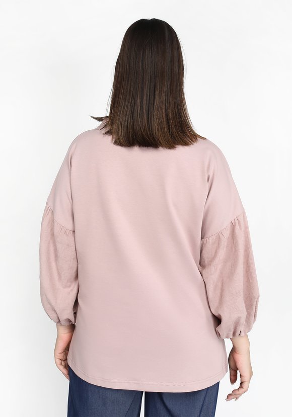 Джемпер из двух видов ткани шир.  580, рис. 7