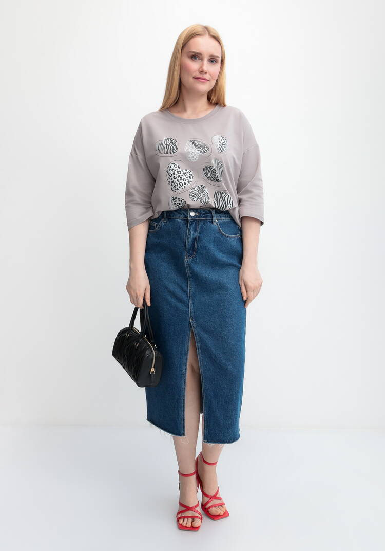 Блуза с принтом Сердца шир.  750, рис. 20