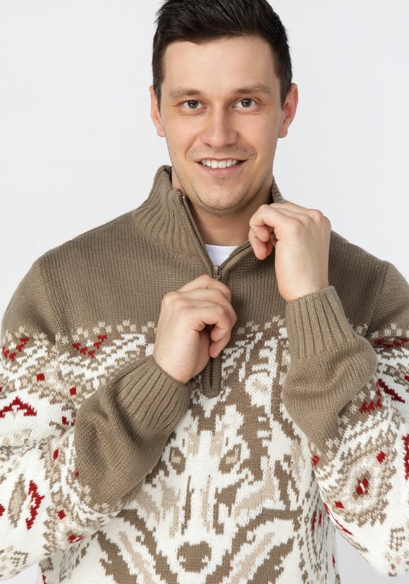 Свитер с жаккардовым рисунком Лаурент шир.  580, рис. 4