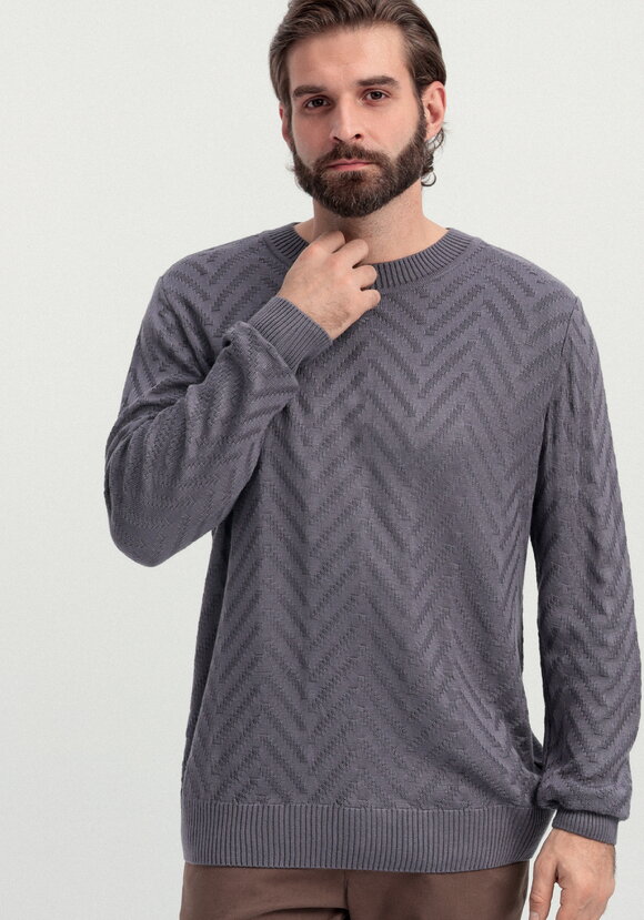 Джемпер с фактурным рисунком елочка шир.  580, рис. 7