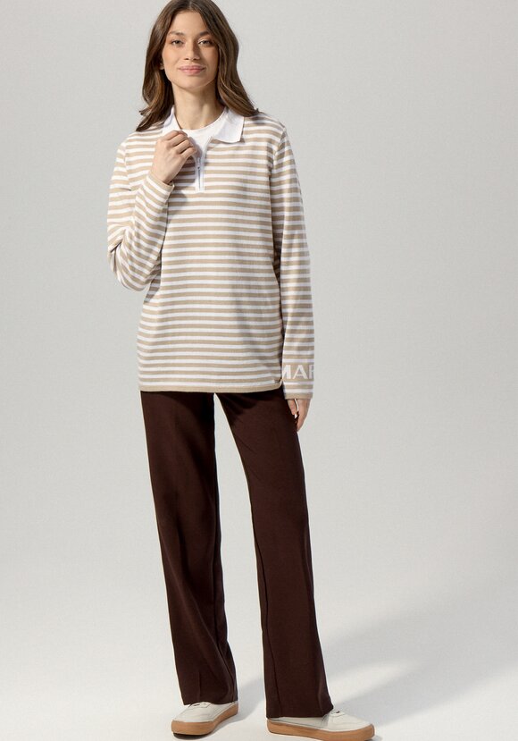 Поло в полоску на молнии шир.  580, рис. 17