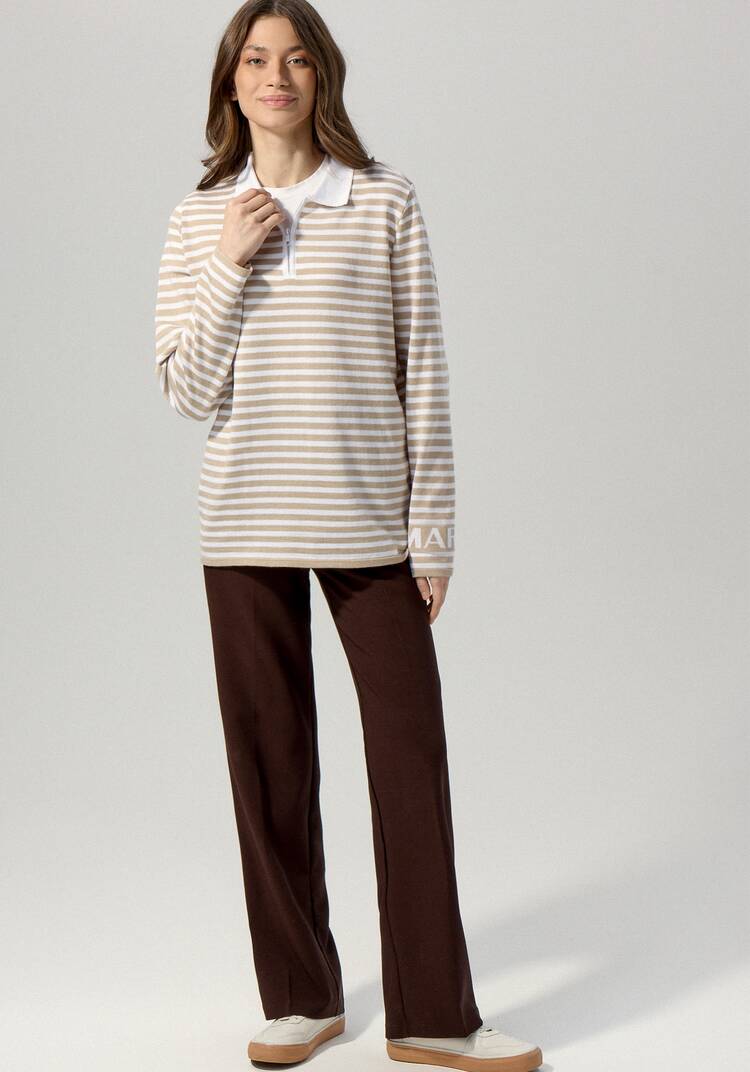 Поло в полоску на молнии шир.  750, рис. 17