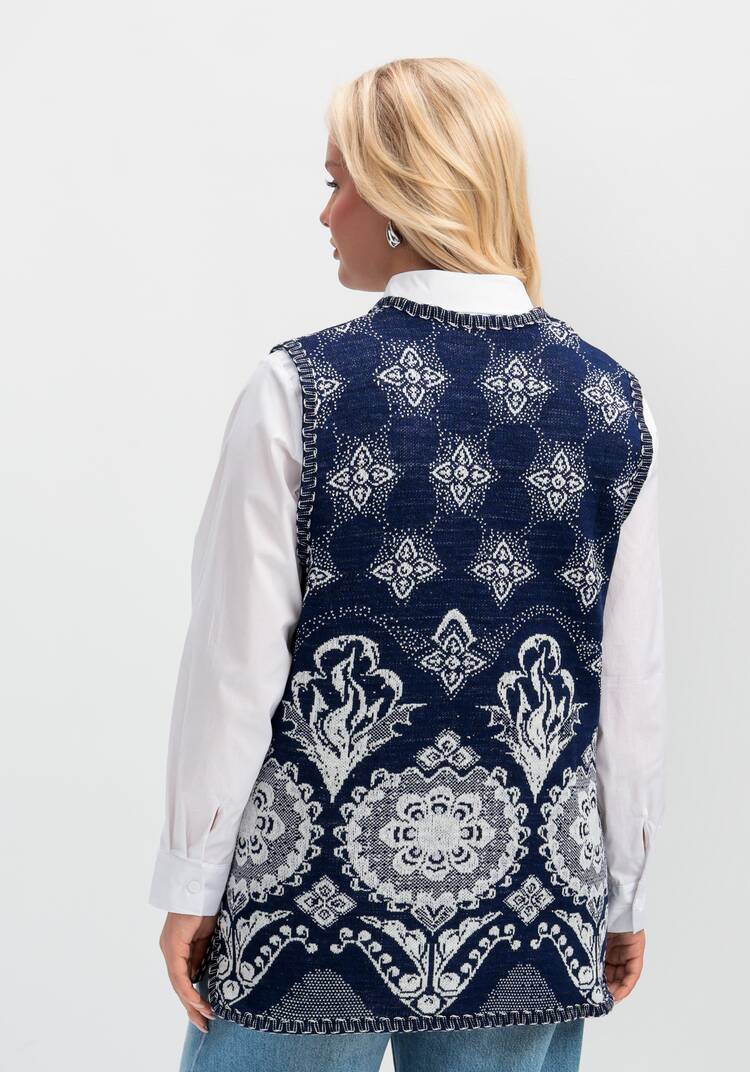 Жилет из шерсти Ласковое тепло шир.  750, рис. 31