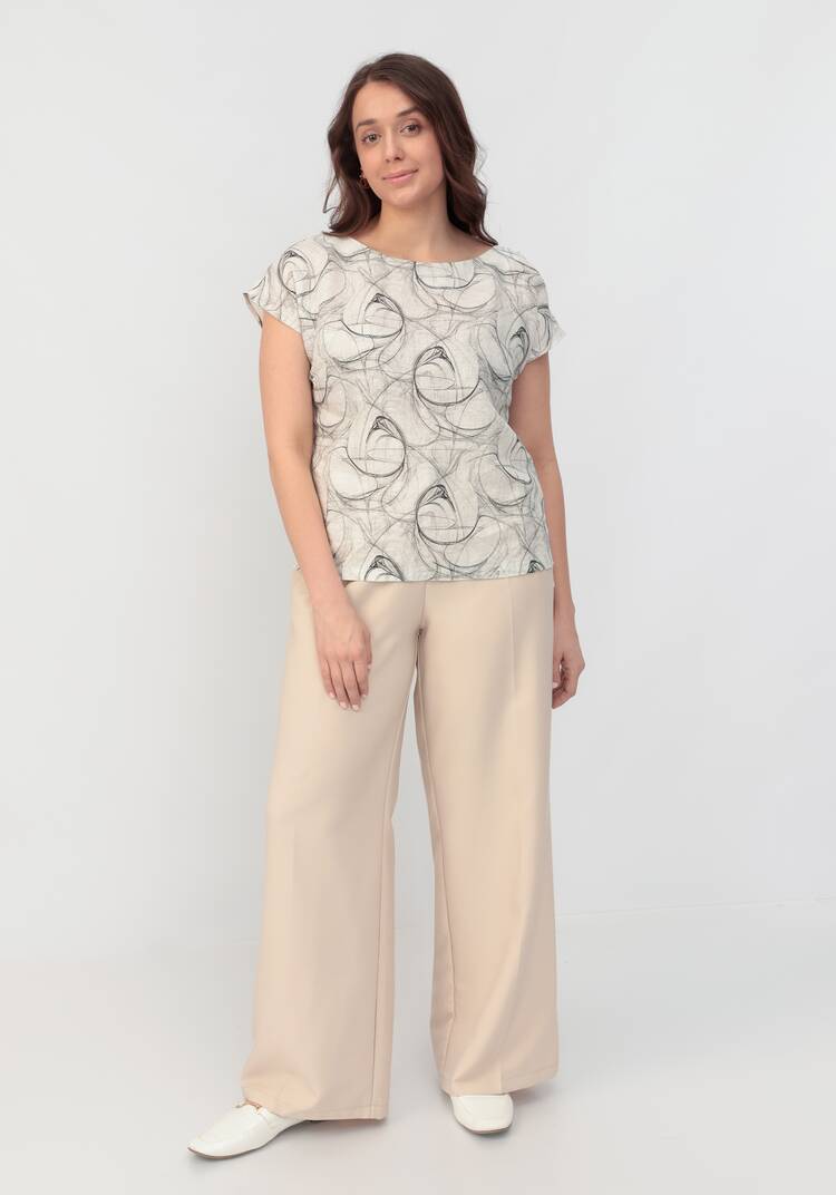 Блуза с удлиненной линией плеча Камилла шир.  750, рис. 20