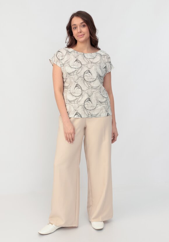 Блуза с удлиненной линией плеча Камилла шир.  580, рис. 20