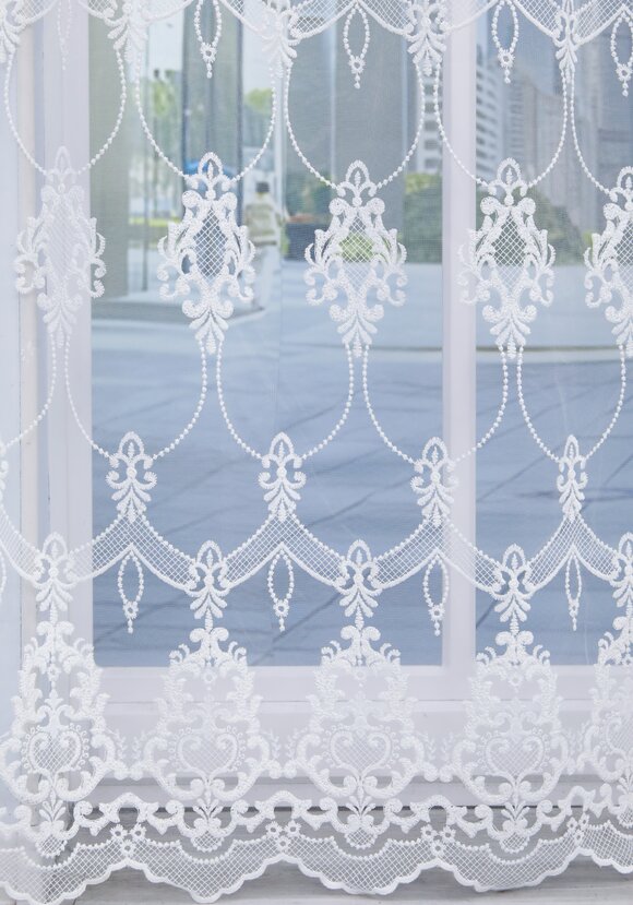 Тюль-сетка с вышивкой шир.  580, рис. 10