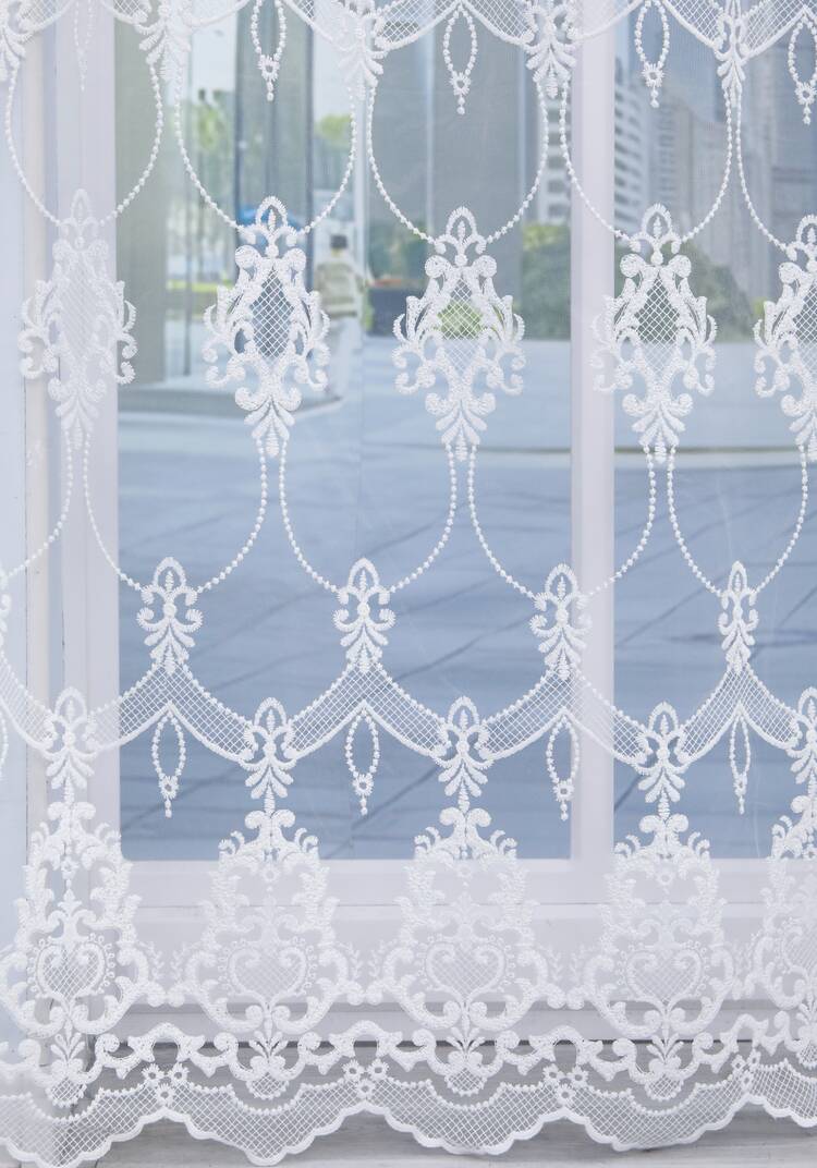 Тюль-сетка с вышивкой шир.  750, рис. 10