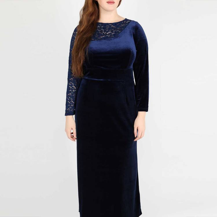 Платье-макси с гипюровой вставкой шир.  750, рис. 12