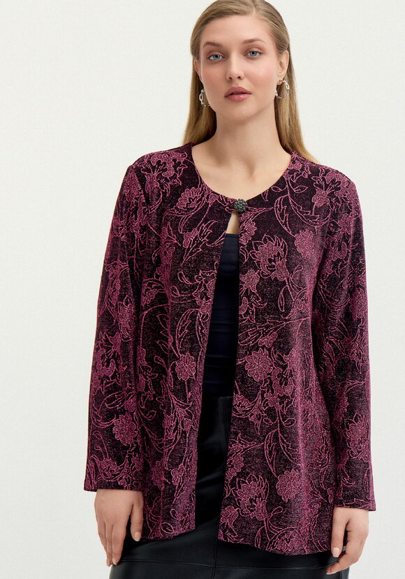 Кардиган с рисунком из люрекса шир.  580, рис. 8