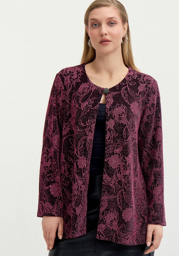 Кардиган с рисунком из люрекса шир.  750, рис. 8