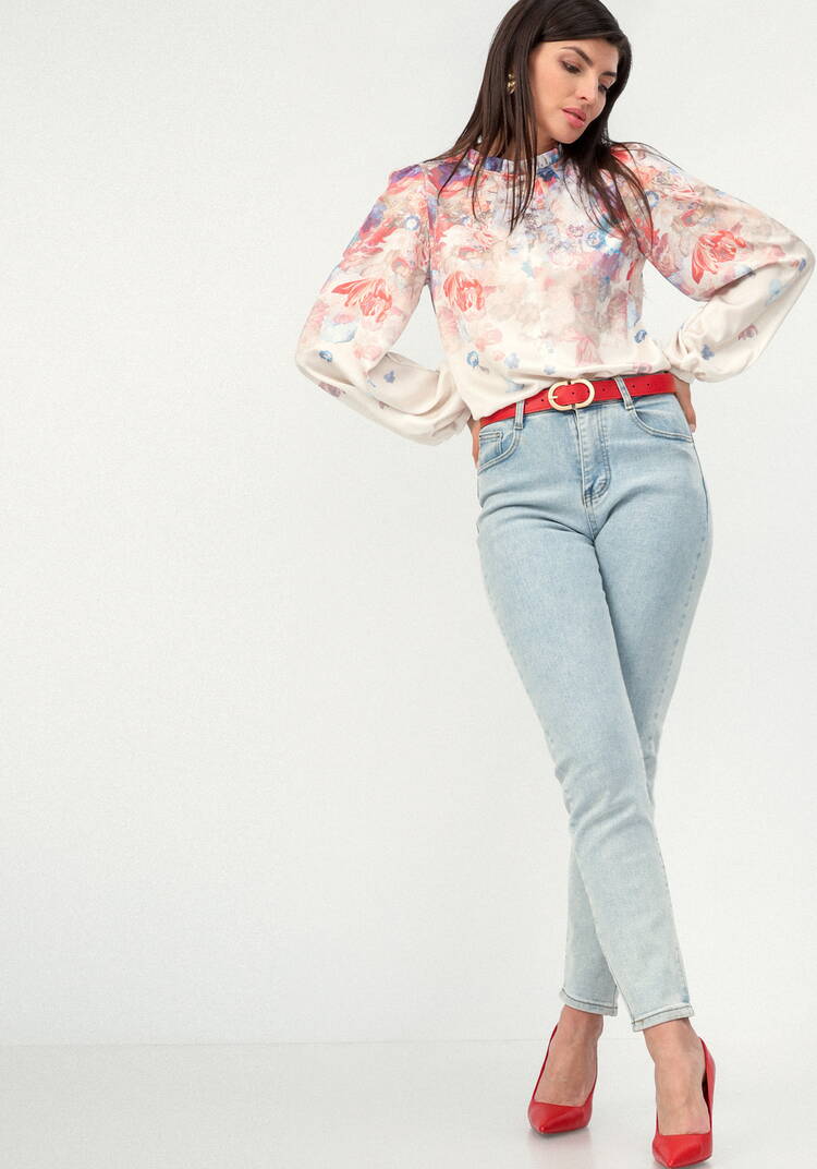 Блуза из принтованного искусственного шёлка шир.  750, рис. 8