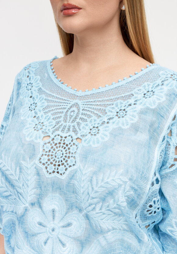Блуза Ажурный флер шир.  580, рис. 11