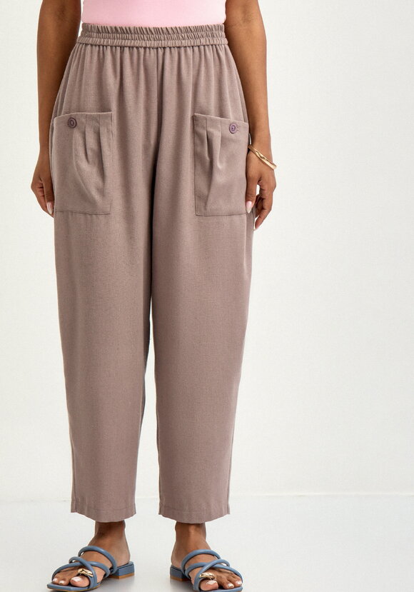 Брюки изо льна с карманами шир.  580, рис. 11