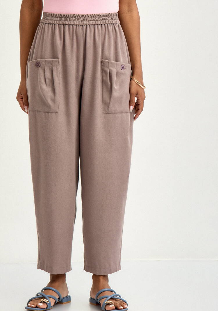 Брюки изо льна с карманами шир.  750, рис. 11