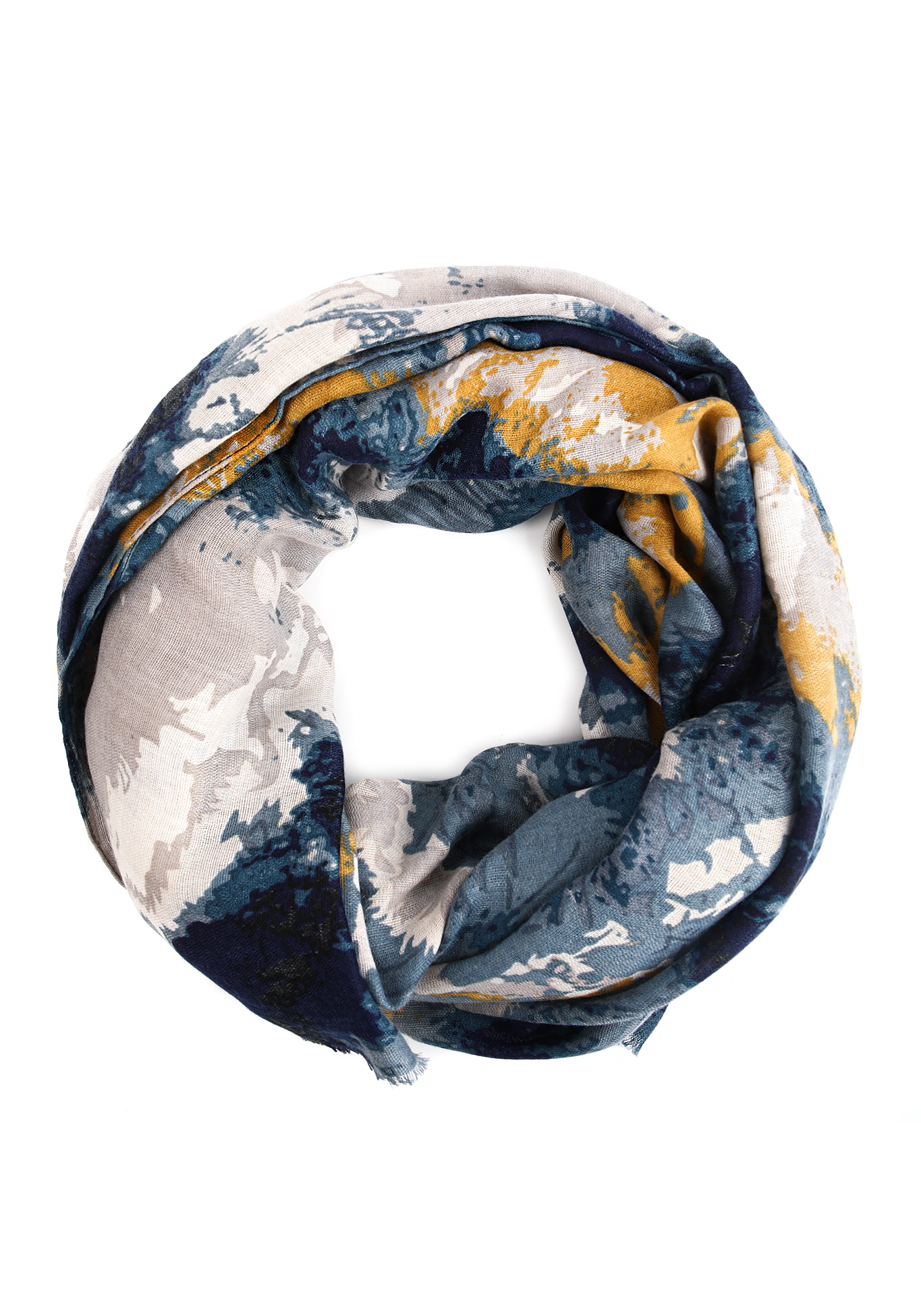 Шарф с акварельным принтом