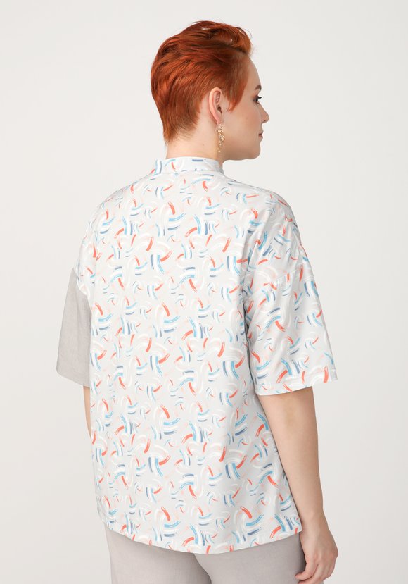 Блуза Весеннее настроение шир.  580, рис. 11