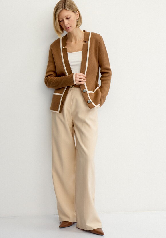 Жакет женский с контрастным кантом шир.  580, рис. 3