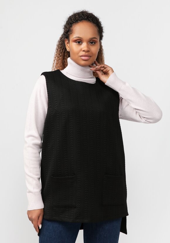 Жилет из фактурной трикотажной ткани шир.  580, рис. 13