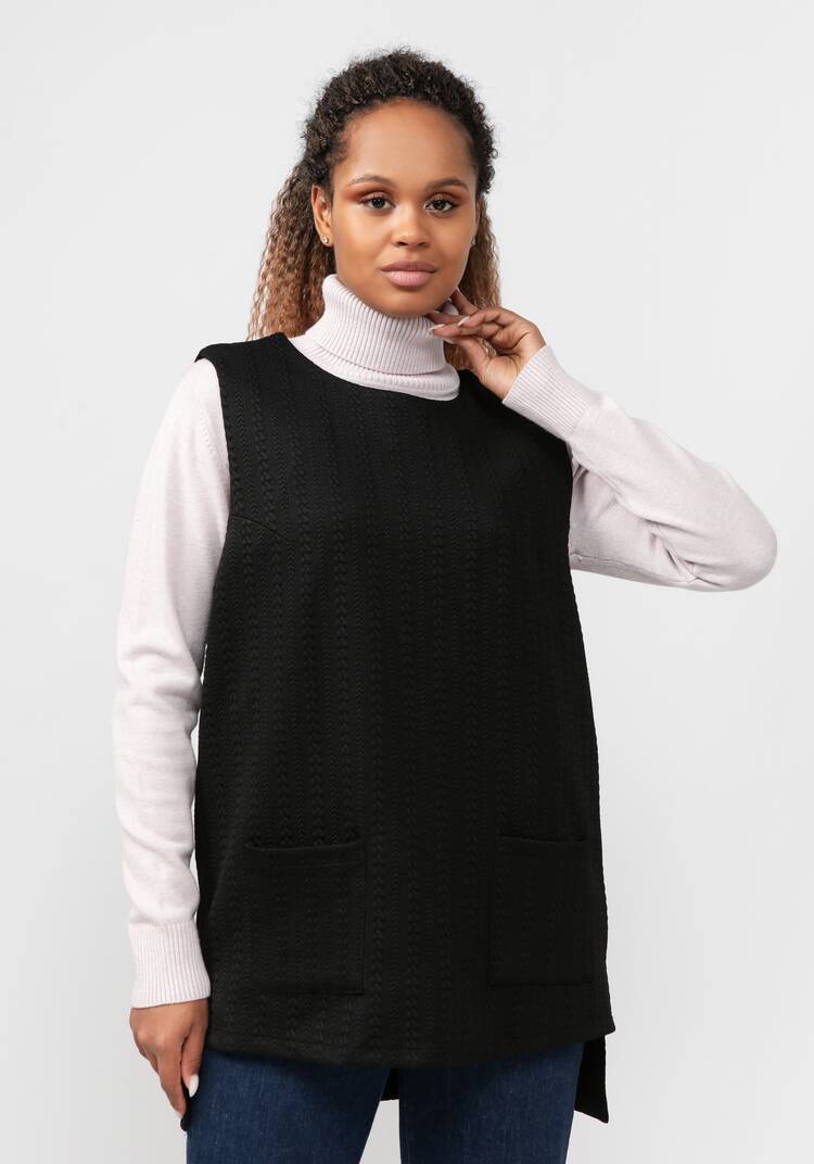 Жилет из фактурной трикотажной ткани шир.  750, рис. 13